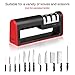 Kitchen Knife Sharpener,3-Stage Knife Sharpening Tool,Extra Grinding Head Included,Sharpens Dull Knives Effectively(Black) By Focuksy