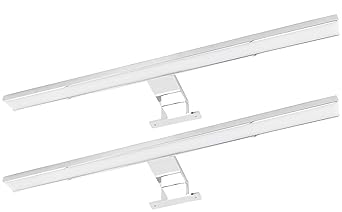 2er Pack - 2in1 8W IP44 LED Aluminium Spiegelleuchte 500mm 600lm - Aufsatz + Schraubmontage - tagesweiß (4000 K)
