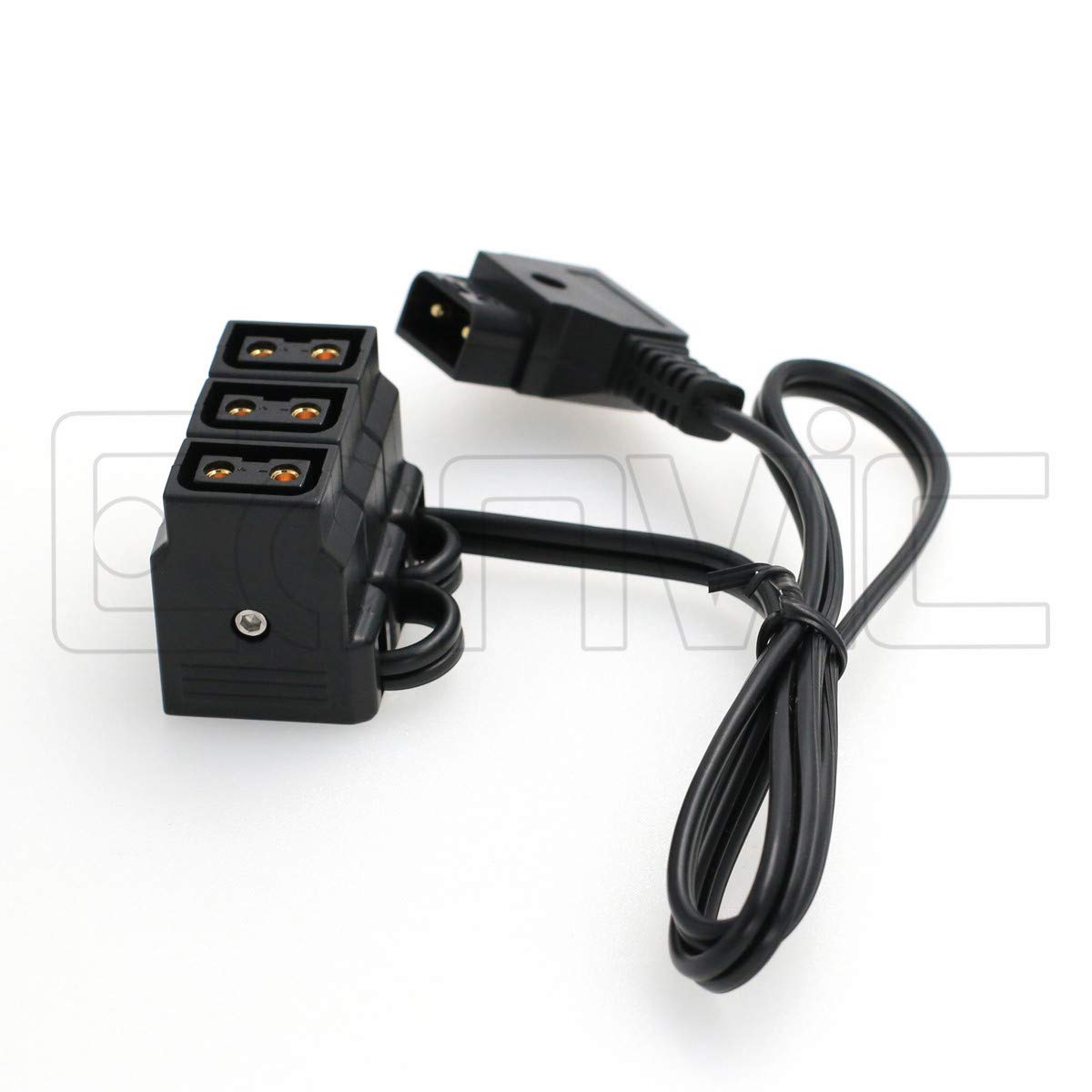 Eonvic Male D-tap B Type to 3-Port Female P-Tap D-Tap Hub Adapter Splitter for Anton V-mount Battery Plate