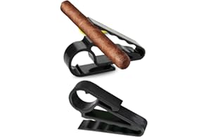 Chiloskit Pack of 6 Cigar Stand Holder Minder Clip Clamp Golf Cart Boat (Black)