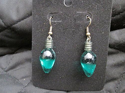 Green Holiday Lights Drop Earrings!