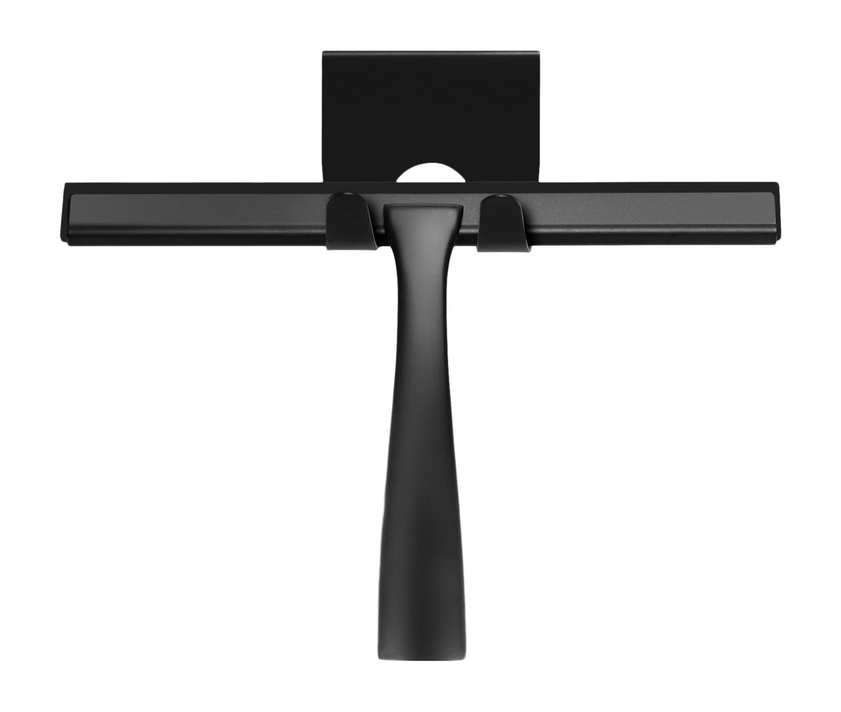 Ambrosya® | Exclusive shower puller made of stainless steel | Puller Bath Puller Bathroom Shower Wiper Window Wiper Holder Bracket Toilet WC Wiper (Stainless Steel (Black))