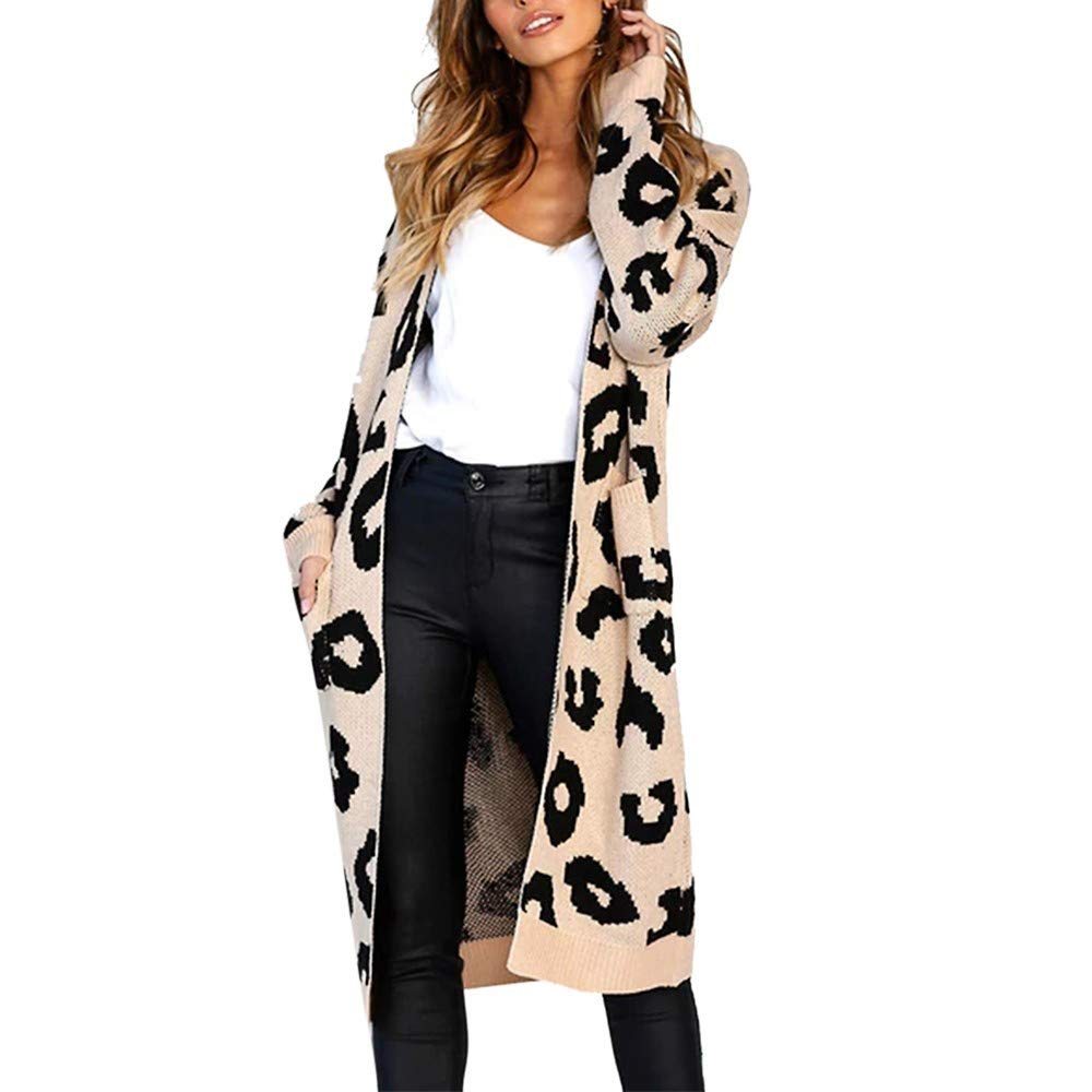 leopard print sweater jacket
