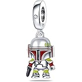 HappyStar 925 Sterling Silver Charms for Bracelets and Necklace Dangle Pendants Beads Charms Fits Charms Bracelets for Woman Jewelry Gifts (with one Spacer Bead Charms)