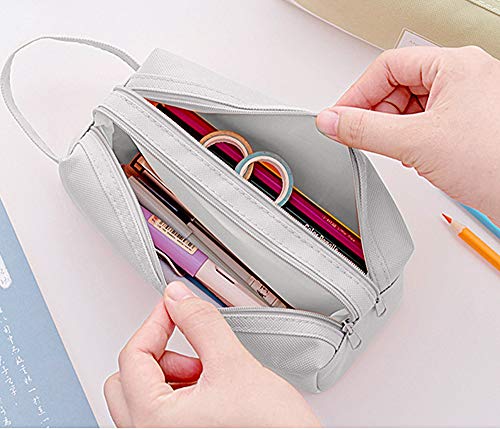 Airnogo 12 Pieces Magnetic Dry Erase Markers Big Capacity Pencil Pen Case and A Magnetic Eraser for home kitchen fridge Dry Erase Whiteboard School and Office Whiteboard