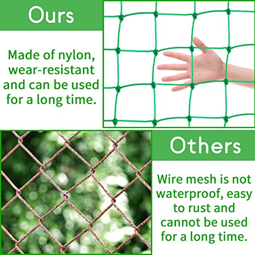Plant Support Netting - Vaktop Pea Netting with 50pcs Plant Ties, Plants Climbing Net, Nylon Trellis Mesh - for Climbing Plants, Bean Vegetables Fruits (1.8m x 1.8m)