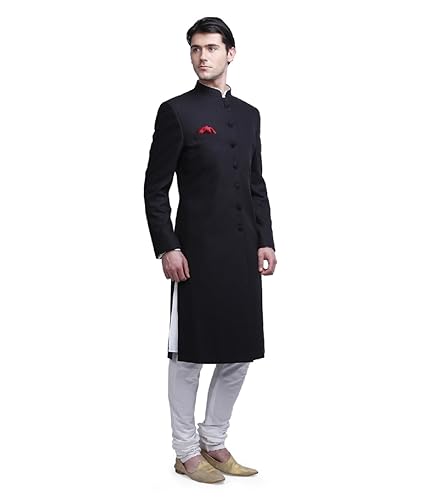 Traditional Mens Wear Long Knee Length Indowestern Marriage
