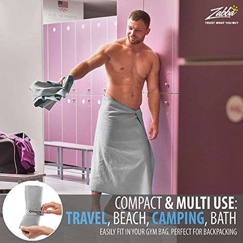 OlimpiaFit-Set-of-3-Microfiber-Towels-Fast-Drying-Gray-Travel-Backpacking-Yoga-Swimming-Sports-Fitness-Exercise-Gym-Body-Face-Sweat-Towel
