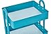 ECR4Kids 4-Tier Metal Rolling Utility Cart - Heavy Duty Mobile Storage Organizer, Turquoise