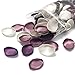 Ling's Moment 200pcs Rose Petals, Silk Flower Petals for Wedding/Aisle/Flower Girl Baskets/Table Centerpiece Décor,etc.Purple Plum White