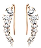 Allencoco Ear Crawler Cuff Earrings 9-Stars CZ Stones Sweet Ear Hoop Hypoallergenic