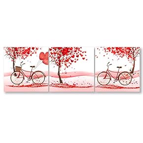signwin-3 Piece Canvas Wall Art-Romantic Flower-Canvas Prints Home...