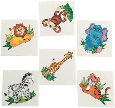 Fun Express 36 Zoo Animal Temporary Tattoos