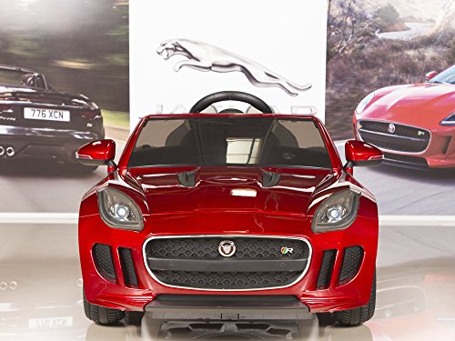 Jaguar Authorized Jaguar F-TYPE 12V Luxury Kids Ride On Car Battery Powered MP3 LED Door Open Kids Vehicle With Remote Control, Red