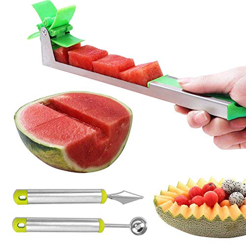 image for Conthfut Stainless Steel Watermelon Slicer Cutter Knife Corer Fruit Ve