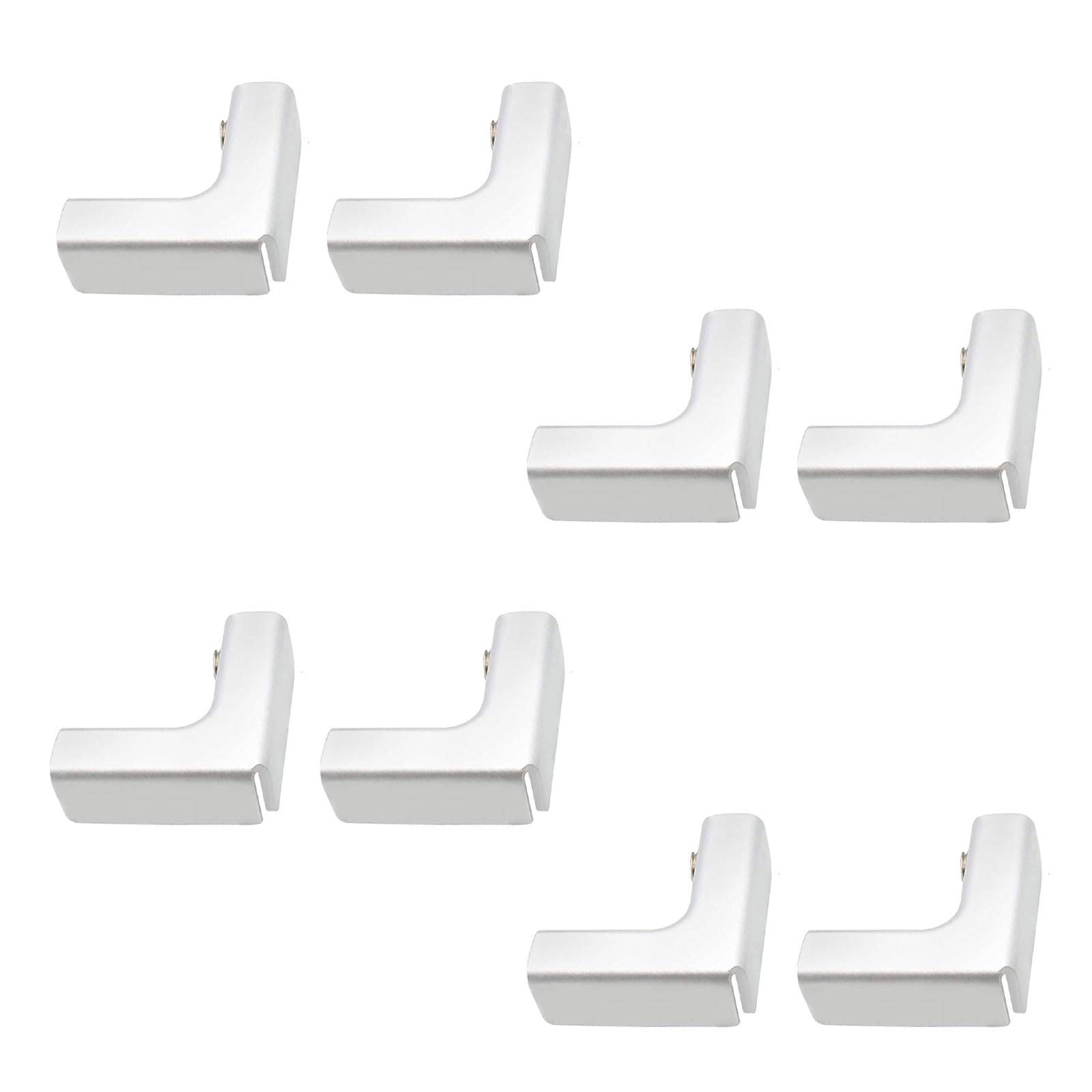 UFURMATE Glass Connector, 8Pcs Aluminum Alloy Glass Clamp 2 Way Glass Connectors Rimless Clip Holder for Fixing DIY Fish Tank, Glass Wind Guard, Glass Display Cabinet, for 4-7mm Thickness