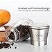 Vina Salt and Pepper Grinder Set, 2 Pack Glass Body & Stainless Steel Top Shakers with Ceramic Adjustable Grinding Coarseness Mills for Himalayan Salt, Pepper and Spices