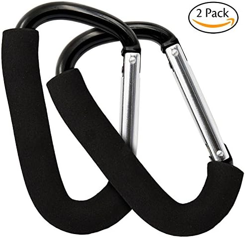 Stroller Hooks Set,Pack of 2 of Multi-Functional Handy Mommy Hooks, Perfect Stroller Accessories Clips On Any Baby Stroller Travel Systems, Secure Purses, Diaper Bags, Shopping bags