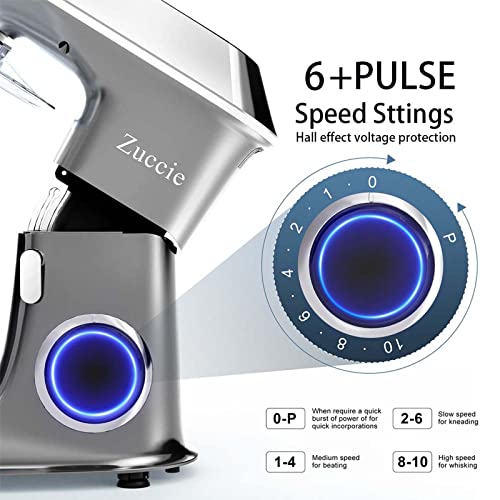 Stand Mixer, Zuccie 660W 6Speed TiltHead Food Mixer, 8L Mixers