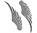 3D Personalized Car Stickers Metal Angel Wings Car Stickers Badge Wings Decoration Stickers For BMW Audi Ford Volkswagen Toyota Car (Silver)