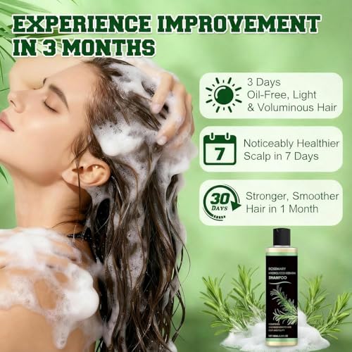 Champú De Romero Para El Crecimiento Del Cabello, 100ml Champú Orgánico De Romero Para La Caída Del Cabello, Fortalecedor Y Nutritivo Con Queratina Hidrolizada Para Hombres Y Mujeres