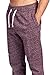 PROGO USA Men's Joggers Sweatpants Basic Fleece Marled Jogger Pant Elastic Waist (Large, Marled Burgundy)