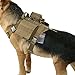 Excellent Elite Spanker Tactical Service Dog Vest Harness Training Molle Dog Vest with Detachable Patches Pouches (Brown-L)