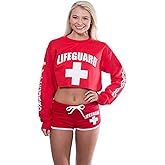 LIFEGUARD Official Cropped Crewneck Pullover Long Sleeve Sweatshirt For Women.