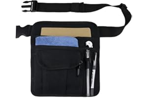 Server Waist Pouch Utility Tool Belt Money Bag Restaurant Apron with Adjustable Belt for Waiter Waitress Fanny Pack Pocket Or