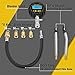 AZUNO Cylinder Compression Tester Kit, 200 PSI Digital Compression Gauge with Adapter & Hose, 8 Pieces Professional Compression Test Tool for Gasline Engine and Small Engine
