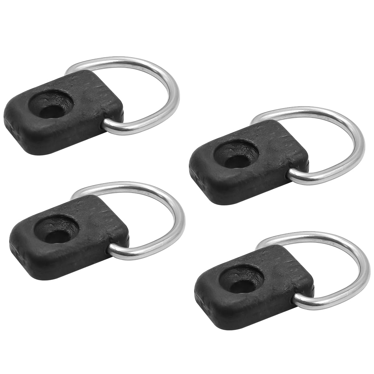 NUZAMAS 4 Pcs Kayak Fishing Rigging D Rings Stainless Steel Lashing Rings Kayaking Rigging D Buckle for Canoe Kayak Boat Fishing Sailing