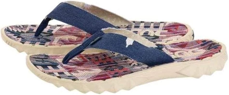 fabric toe post flip flops