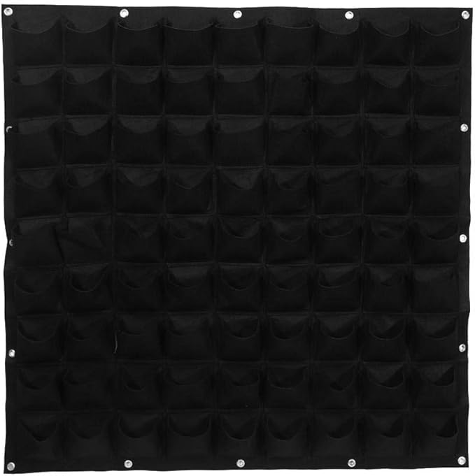 81 Bolsillos Bolsas de Plantación Fieltro Vertical Planta de Jardín