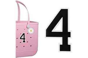 PLLCJB Number Charms Compatible with Bogg Bag, 0-9 Accessories Charms Compatible with Bogg Bag, Insert Decorative Charm for Rubber Beach Tote Bag Accessories
