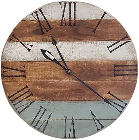 Multi-Colored Farmhouse Wood Clock