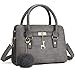 Bagerly Women Fashion PU Leather Shoulder Bags Top-Handle Handbag Tote Bag Purse Crossbody Bag (Grey)
