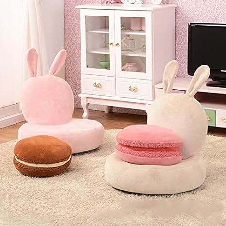 Amazon バニーチェア座椅子 かわいい 可愛い うさぎ ウサギ 姫系 おしゃれ コンパクト リクライニング 折りたたみ クッション ふわふわ ピンク ベージュ ピンク 座椅子 オンライン通販