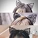 GenMo 4 Pack Lace Cat Ear Headbands for Women Gril Birthday Halloween Cosplay Party