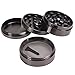 ETvalley 4 Pieces 2.5 Inch Tobacco Spice Herb Grinder, Black Grey