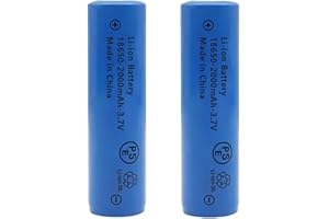 Svenirven 2 Packs 3.7V 18650 Rechargeable Batteries 18650 Flat Top Battery for Flashlights, Headlamps, Doorbells, Toy Cars Blue