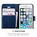 OCASE Wallet Case for iPhone SE 2016 Edition/iPhone 5S/ iPhone 5 [Card Slot] [Kickstand] Leather Wallet Flip Case for Old iPhone SE/ 5S/ 5 Devices - Blue
