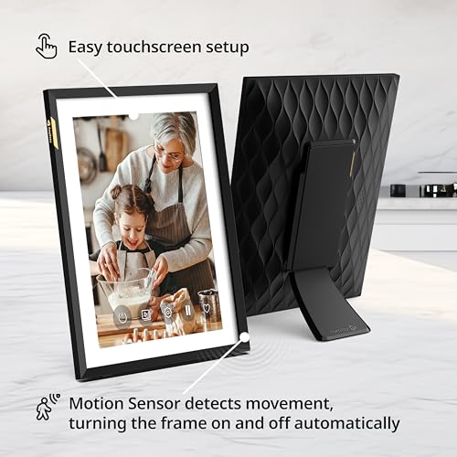 Nixplay Digital Picture Frame | 10.1" Stunning HD Touch Screen Display | Perfect Digital Picture Frame for Gifting | Auto-Rotation Feature, Securely Share Photos/Videos via Email or App