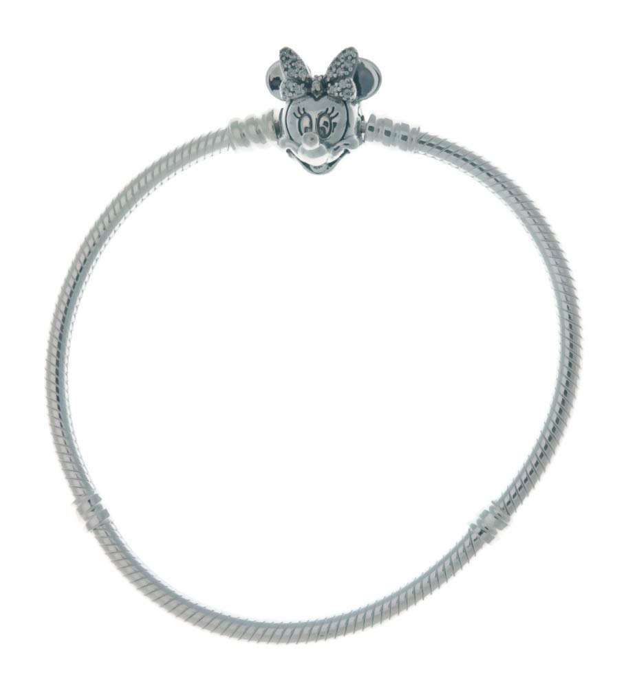 Pandora Disney Minnie silver bracelet with clear cubic zirconia, 16