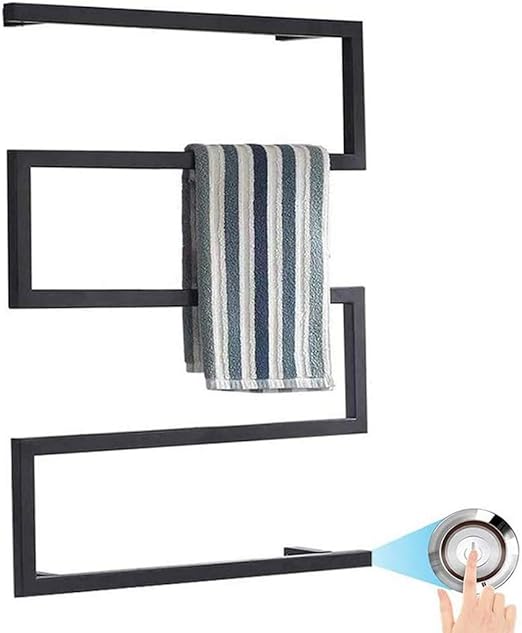 YXZQ Electric Heated Towel Rack, Stainless Steel Towel Drying Rack, Low