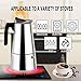 Stovetop Espresso Maker,Moka pot, Espresso Machine,Stainless Steel Espresso Machinefor 9 cups (450 ml),Italian coffee maker Espresso and Coffee Maker for for Gas or Electric Ceramic Stovetop
