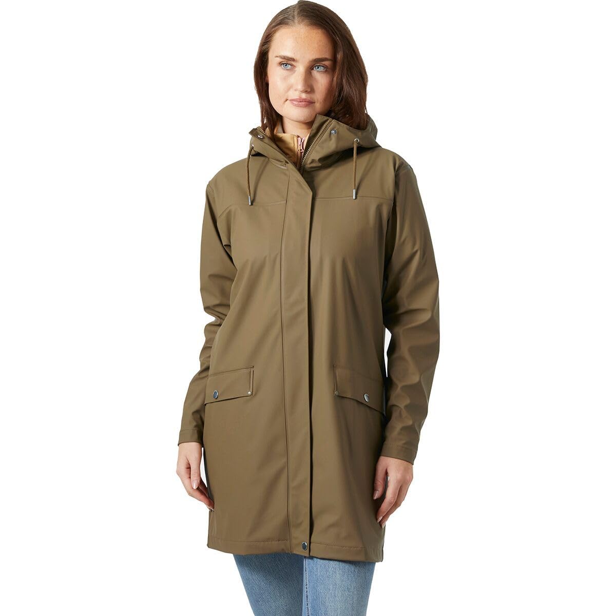 Helly Hansen Women's Moss Rain Coat, 718 Sepia, X-Large Image