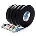 BUSOHE RJ45 Cat6 Flat Ethernet Patch Cable, 5-Pack, 3 Feet, Color-Coded