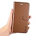 iPhone 6s Plus Case, TUCCH® Wallet Leather Case for iPhone 6s Plus / iPhone 6 Plus (5.5 inch), Slim Flip Folio Cases Book Cover with Credit Card Slots, Cash Clip, Stand Holder, Magnet Closure, Brown