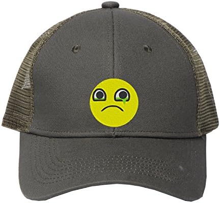 Embroidery Crying Face Sad Dad Hat Baseball Cap Polo Style Unconstructed