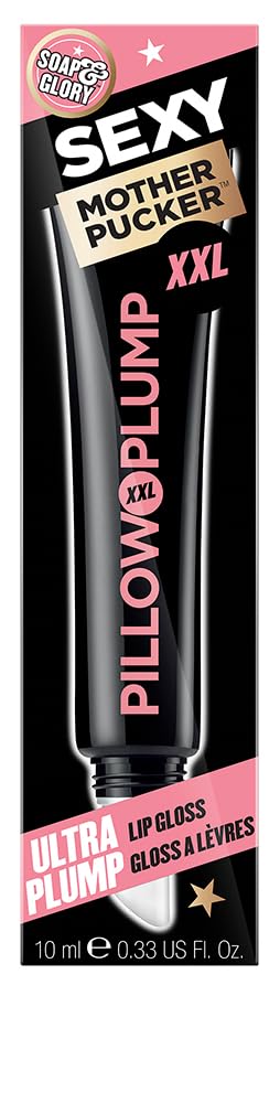 Soap & Glory SMP XXL Lip Gloss - Hydrating, Plumping Lip Gloss for Full, Volumized Lips - Lip Plumper Gloss + Chocolate Orange Scent with Vegan Formula in Clearvoyant (10ml)